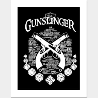 RPG Class Series: Gunslinger - White Version Posters and Art